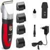CUCUBA Rasoio elettrico professionale - Taglia/Regola- Capelli e Barba, Acciaio inox - Con 4 Adattatori per 4 Diversi Tagli, Funzionamento a Corrente o Batteria