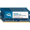 OWC 64 GB (4 x 16 GB) 2666 MHz DDR4 PC4-21300 SO-DIMM 260 Pin aggiornamento Memoria, (OWC2666DDR4S64S), per iMac 27 iMac 27 (iMac19,1) 2019 e PC Portatili