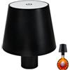 Generico Lampada a bottiglia senza fili, luce a bottiglia di vino senza fili 3 colori lampada da tavolo dimmerabile lampada da tavolo ricaricabile touch per camera da letto, ristorante, bar (Nero)