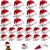 LUYANFX Mini Cappellini Babbo Natale Portaposate Natale Mini Cappellini Natale Lollipop Cappello,per Fai da Te, Decorazioni Natalizie per la Tavola