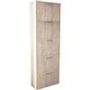 milani home - scarpiera 5 ante a ribalta cm 59x25x172 h Colore: Cemento