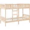 vidaXL Letto a Castello 90x190 cm in Legno Massello di Pino, Struttura Letto a Castello, Base Letto a Castello, Mobile Camera da Letto