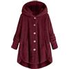 Generic Giacca da Donna in Pile - Giacca Sportiva Donna Caldo Cappotto Taglie Forti Casual Fluffy Coat Autunno Inverno Cappotto Classico Caldo Parka Manica Lunga Cappotti Calda Ampia Confortevole