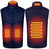 Meichoon Gilet termico da uomo e donna, antivento e impermeabile, con 4 zone di riscaldamento, abbigliamento invernale termico, Blu, XXL-3XL