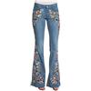 ADMAY 2023-y22k Pantaloni casual estivi Ricamo Vita Frutta Denim Pantaloni spogliati Pantaloni Donna Jeans Pulsante Pantaloni Jeans Bianco Vestito, Azzurro, XL