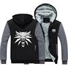 SHAMMA Felpe con cappuccio in pile da uomo per Witcher Zip Up Pullover Giacca invernale Cappotti Felpa calda e spessa Top pesanti Maglione casual per uomo-B||L
