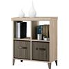 MUEBLES PITARCH Scaffale/Libreria Nordik, 79 x 70 x 33 cm (altezza x larghezza x profondità), Colore Quercia
