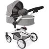 Bayer CHIC 2000 Passeggino per bambole Yolo 2 in 1 per bambini dai 4 agli 8 anni, colore: grigio jeans