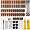 Bohoray Kit Riparazione Camera d'Aria Bici, 105 Pezzi Portatile Kit Riparazione Camera d'Aria Bici, Kit Patch per Bici con 14 Toppe autoadesive per Pneumatici per Ciclisti Moto Veicoli Fuoristrada