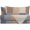 Mahome Set Lenzuola Letto Matrimoniale 100% Cotone PERCALLE - Completo Letto Pregiato Cotone Morbido (Carter Blue)