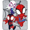 Jay Franco Marvel Spidey e i Suoi Fantastici Amici Copertina di Lana Raffigurante Miles Morales e Ghost Spider Gween 130 x 150 cm