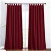 PONY DANCE Tende Oscuranti Natalizie Soggiorno Moderne con Passanti 2 Pezzi 140x245 CM Tenda Termica Isolante Freddo e Caldo per Interni Curtain Oscurante Camera da Letto, Rosso