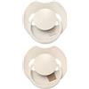 Difrax LOVI Ciuccio dinamico, 18+ mesi, beige chiaro e crema, 2 pezzi