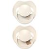 Difrax LOVI Ciuccio dinamico da 6 a 18 mesi - Beige chiaro e crema - 2 pezzi