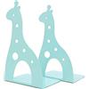 LaMure Fermalibri antiscivolo in metallo a forma di giraffa a di cartone animato, ideale come regalo per bambini, decorazione per casa, ufficio (verde)