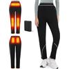 FERNIDA Pantaloni Riscaldati da Donna, Termici, Leggings Termici, con Power Bank, Nero, XL