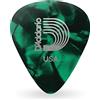 D'Addario 1CGP2-10 Confezione da 10 Plettri Morbidi Planet Waves, in Celluloide, Verde Perla