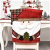 Fofetbfo Niuirb - 2 coprisedie natalizie con Babbo Natale, pupazzo di neve, renna, decorazione natalizia per tavolo e sedie
