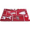 SaRani Telo Arredo Copritutto Gran Foulard Copriletto Copridivano Fantasia Natale Rosso (Patchwork)