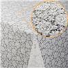 Anro - Tovaglia in vinile cerata, effetto pizzo, impermeabile, 100% vinile PVC, Rose, antracite, rose, bianco., 140 x 138cm
