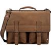 Alassio 47132 - Cartella portadocumenti EARL, in vera pelle, ca. 42 x 32 x 14,5 cm, colore: Marrone chiaro, marrone, 42, Borsa ventiquattrore