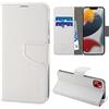 N NEWTOP Cover Compatibile con Apple iPhone 13 e 14, HQ Lateral Custodia Libro Flip Chiusura Magnetica Portafoglio Simil Pelle Stand (Bianco)