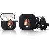 LEWOTE Compatibile con Apple AirPods 4 Custodia protettiva divertente con portachiavi a forma di bambola (soldato nero)
