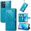 Fertuo Cover per OPPO A57 4G / A57S / A77 4G, Custodia Portafoglio a Libro in Pelle Flip Cover con Porta Carte, Chiusura Magnetica [Disegni di Mandala] Case Antiurto per OPPO A57 4G, Blu