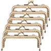 PH PandaHall 6pz Chiusure per Borse Uncinetto Clic Clac 10.5cm Rettangolo Cornice per Borsa, Cornice in Metallo Bacio Chiusura A Scatto per Borsa Cucito per Fai da Te Fabbricazione di Borse Cornici