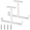 SiGuLiKeJi 2 Pz Ganci Garage Parete Garage, Bianchi Ganci da Soffitto per Garage, Gancio Doppi per Attrezzi da Garage, Supporto Bici da Muro, Ganci da Parete per Biciclette Attrezzi Scale Portautensili