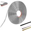 MeYuxg Modanatura Adesiva Autoadesiva,PVC Listello Decorativo Flessibile, Bordo Adesivo per Pareti, Battiscopa Adesivo Adatto per Camera da Letto, Bagno, Cucina, Parete, Soffitto(Silver-8M-8MM-2.8MM)