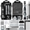Zeawavsl Set di Cacciaviti Meccanici di Precisione 122 in 1 con Spazzolino Piccolo - Kit di Strumenti di Riparazione per Telefoni Cellulari per Smartphone, Laptop, Fotocamere, Occhiali (Grey)