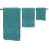 LARA MORADA - Set Asciugamani Bagno, Viso, Bidet E Telo Doccia, 1+1+1, Tinta Unita, 1 Asciugamano Viso + 1 Asciugamano Ospite + 1 Telo Doccia, in Morbida Spugna IDROFILA, 100% Cotone Verde