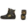 Leone 1947, CL110, Stivaletti Premium, Unisex - Adulto, Nero, 41 & AB705, Bendaggi Legionarivs Unisex-Adulto, Nero/Oro, 3.5