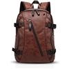 FANDARE Zaino da 14 Pollici Laptop Zaino Affari Escursionismo Viaggi Studente Zaino Anti-furto Alta Qualità Uomo/Donna Impermeabile PU Nero Marrone