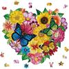 GLOBLELAND 200 Pezzi Farfalla cuore Puzzle in Legno per Adulti Puzzle in legno per Halloween Natale Compleanni Anniversari