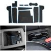 CDEFG Compatibile con Renault Clio 5 2019-2024 2025 tappetini in gomma per console centrale, tappetini antiscivolo in gomma tappetino Clio V accessori (blu, freno elettronico)