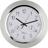 Eurotime 56004 - Orologio da parete radio, 34 x 5 cm, colore: Argento