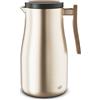 alfi STUDIO ALLURE 1,0 l, oro champagne con elementi in legno, thermos in acciaio inox a doppia parete, mantiene caldo 12 ore, freddo 24 ore, chiusura a vite, apertura grande, senza BPA