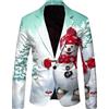 RUMAOZIA Giacca di Natale da uomo, costume di Natale, per feste, blazer, divertente, per feste, da uomo, slim fit, Natale, a maniche lunghe, sportivo, per il tempo libero, O verde menta, 3XL