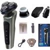 BAYORE Kit per la toelettatura degli uomini Rasoio elettrico a secco bagnato Rasoio elettrico per capelli Trimmer elettrico ricaricabile per testa calva Macchina da barba 4 in 1 Apparecchio per la cura