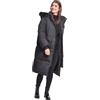 Urban Classics Ladies Oversize Faux Fur Puffer Coat Giacca, Nero (Blk/Blk 00017), X-Large Donna