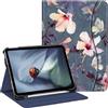 FINTIE Custodia compatibile con iPad di 10a generazione (2022) da 10,9 pollici, visualizzazione multi-angolo con supporto protettivo con portamatite e tasca, spegnimento automatico, ibisco fiorito