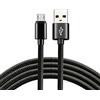 everActive Cavo Micro USB, in nylon, ricarica veloce fino a 2,4 A, 30 cm, nero, modello: CBB-0.3MB