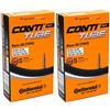 Continental - Camera d'aria per bici da corsa, 28, 18-25/622-630 SV 42, 2 pezzi