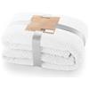 DecoKing Henry, Morbida Coperta in Microfibra/Pile, Coperta da Giorno, da Salotto, in Stile scandinavo, Poliestere, Bianco, 70 x 150 cm