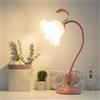 kaixunl Rosa Lampada Da Comodino,Lampada Da Tavolo Da Letto Girevole Come Regalo Per Bambini, Paralume in Acrilico Lampada Da Tavolo Floreale Semplice E Moderna,Lampada Da Scrivania Per Soggiorno,50 Cm