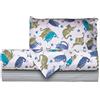 Smart Deco Home Completo letto lenzuola federe letto stampa fantasia 100% cotone Made in Italy SINGOLO GATTI AZZURRO