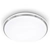 Eglo Plafoniera Led Marunella, applique Ø 34 cm dimmerabile, plafoniera realizzata in acciaio nichel opaco e plastica bianca, lampada da soggiorno bianco neutro