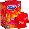 Durex Love Preservativi Comfort Facili da Indossare, 4 Confezioni da 12 Profilattici